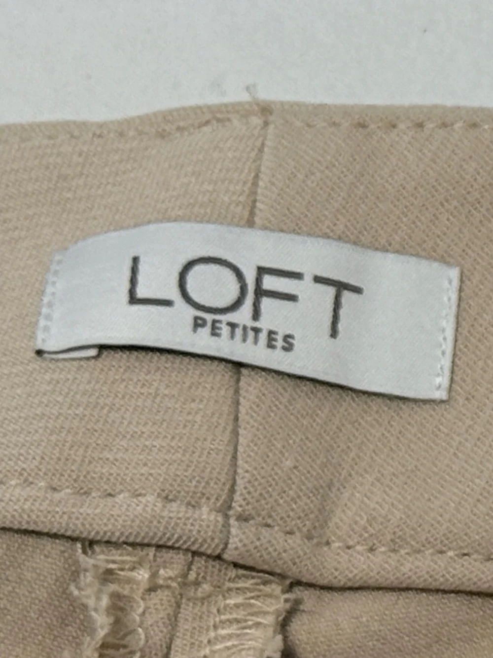 LOFT Beige/Tan Trousers with Button Front
